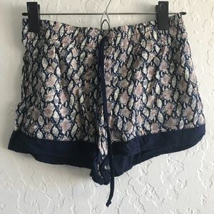Women’s snakeskin print shorts